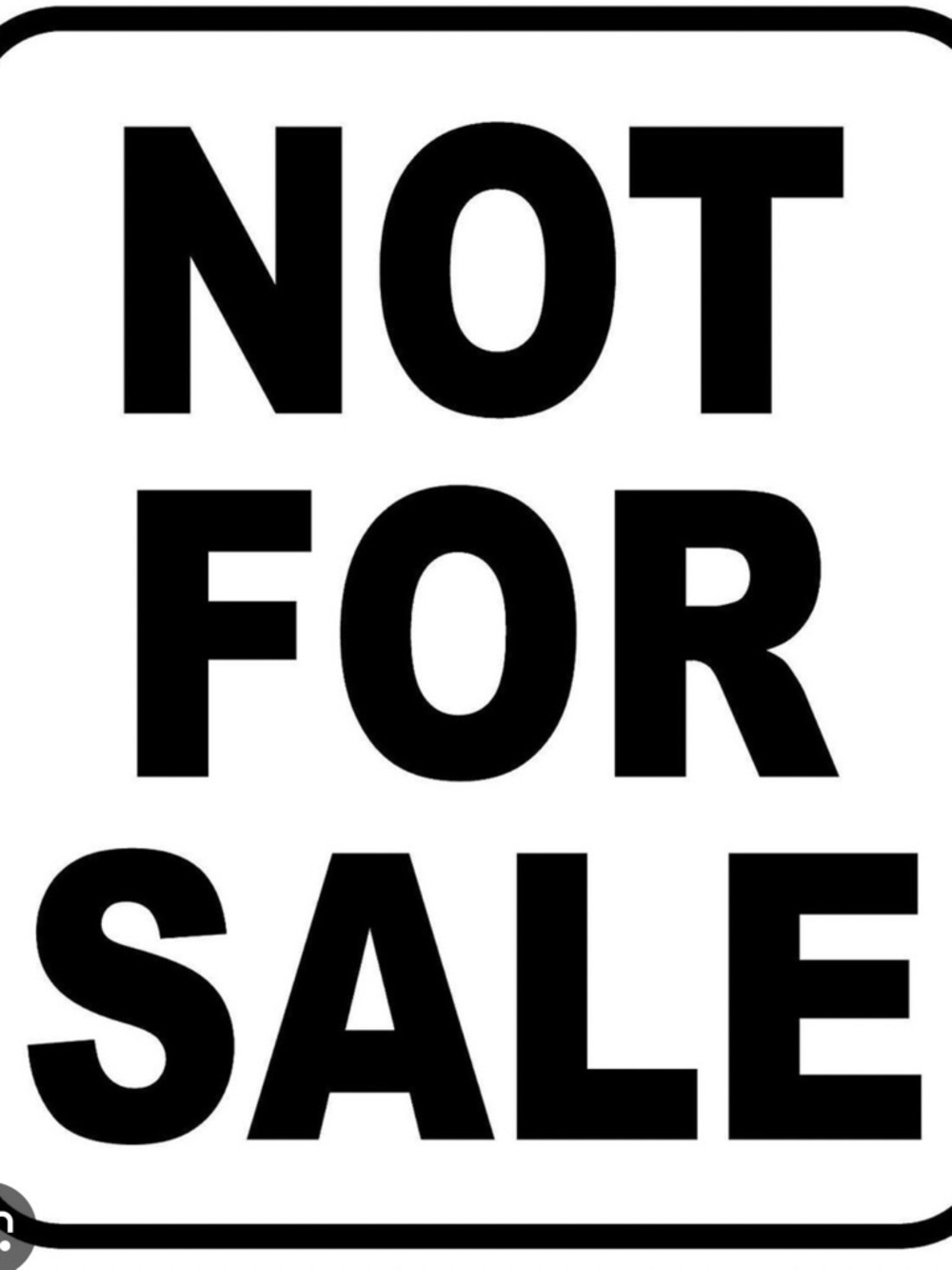 Not‎ for sale
